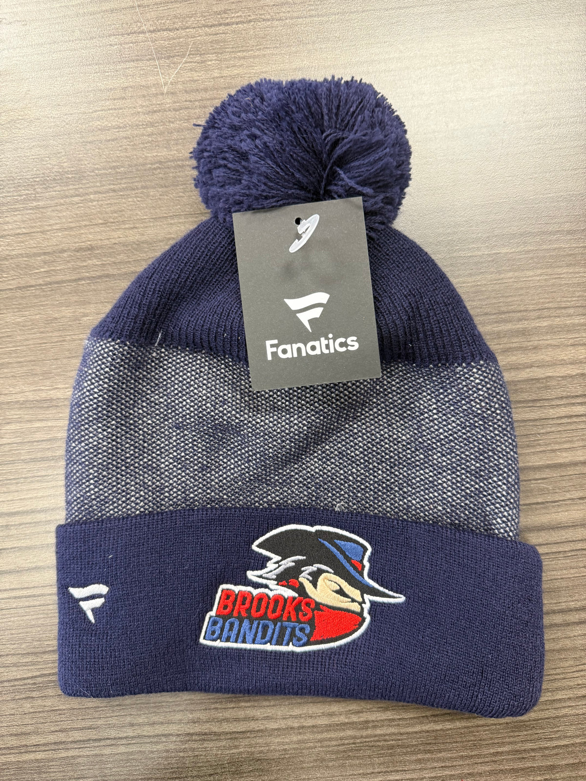 Fanatics Navy Textured Cuffed Toque w Pom